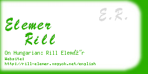 elemer rill business card